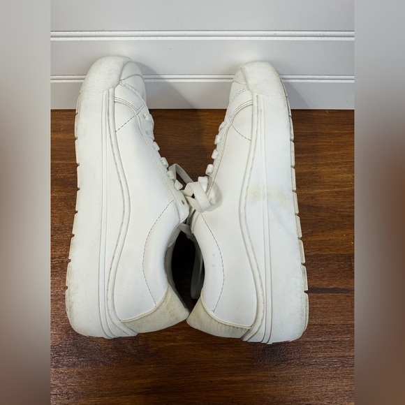 Dr. Scholl’s women’s white & tan canvas/suede Time Off Sneaker. Size 7.5 - Picture 5 of 9